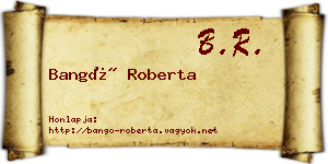 Bangó Roberta névjegykártya